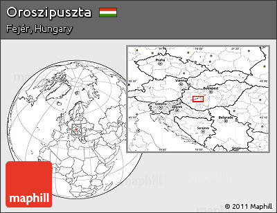Blank Location Map of Oroszipuszta
