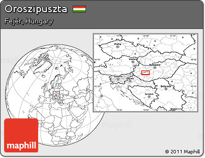 Blank Location Map of Oroszipuszta