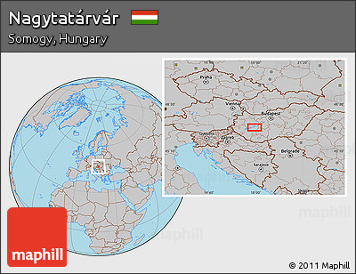 Gray Location Map of Nagytatárvár