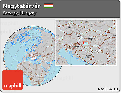 Gray Location Map of Nagytatárvár