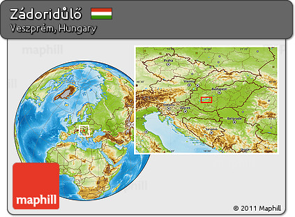Physical Location Map of Zádoridůlő