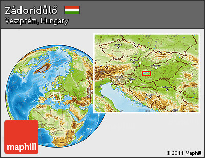 Physical Location Map of Zádoridůlő