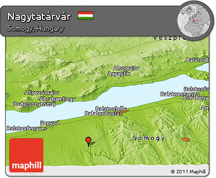 Physical Panoramic Map of Nagytatárvár