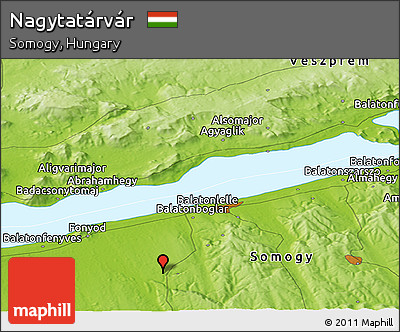 Physical Panoramic Map of Nagytatárvár