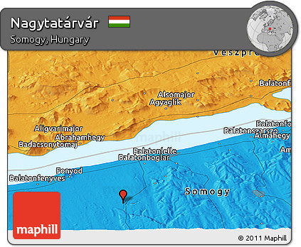Political Panoramic Map of Nagytatárvár
