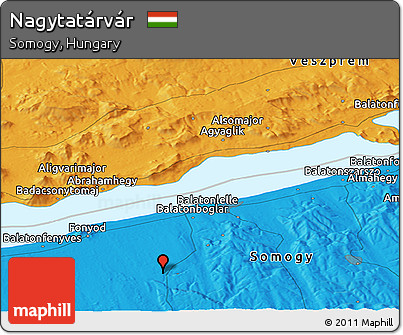 Political Panoramic Map of Nagytatárvár