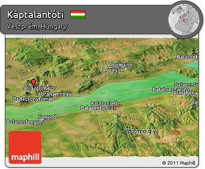 Satellite Panoramic Map of Káptalantóti