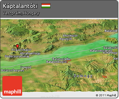 Satellite Panoramic Map of Káptalantóti