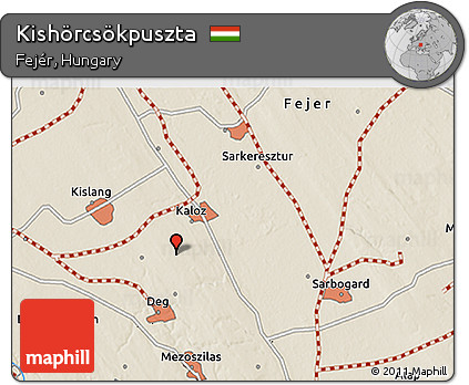 Shaded Relief 3D Map of Kishörcsökpuszta