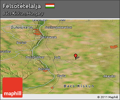 Satellite Panoramic Map of Felsőtételalja
