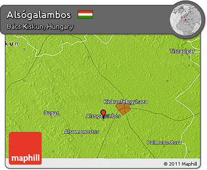 Physical 3D Map of Alsógalambos