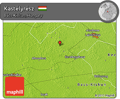 Physical 3D Map of Kastélyrész