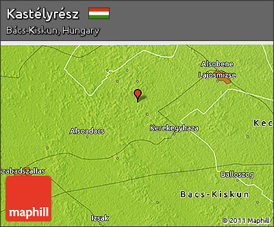 Physical 3D Map of Kastélyrész