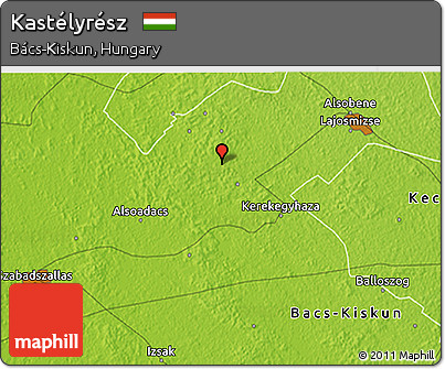 Physical 3D Map of Kastélyrész