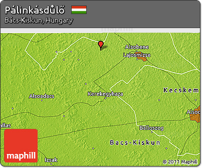 Physical 3D Map of Pálinkásdůlő