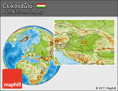 Physical Location Map of Csíkosdůlő