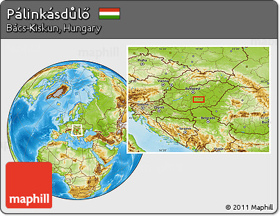 Physical Location Map of Pálinkásdůlő