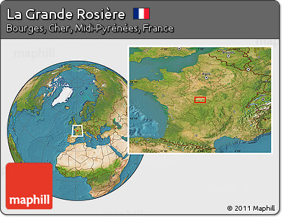 Satellite Location Map of La Grande Rosière