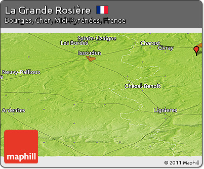 Physical Panoramic Map of La Grande Rosière