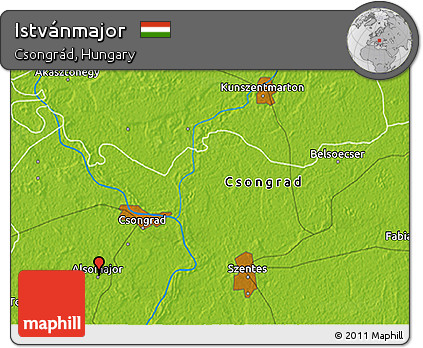 Physical 3D Map of Istvánmajor