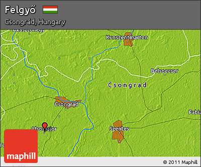 Physical 3D Map of Felgyő