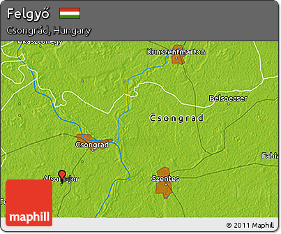Physical 3D Map of Felgyő