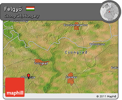 Satellite 3D Map of Felgyő