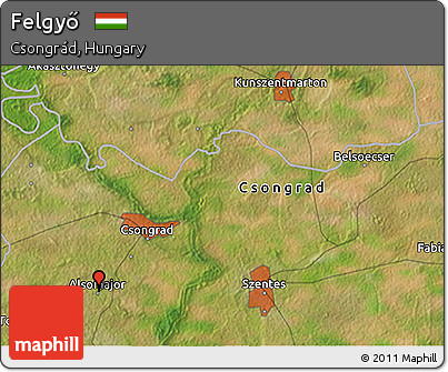 Satellite 3D Map of Felgyő