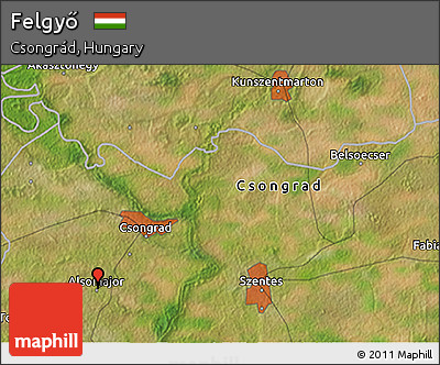 Satellite 3D Map of Felgyő