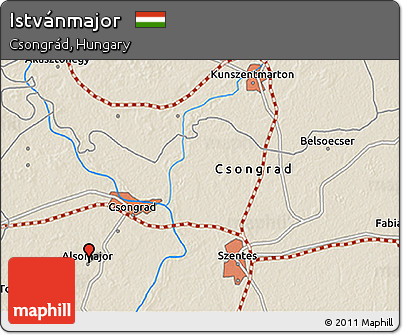Shaded Relief 3D Map of Istvánmajor