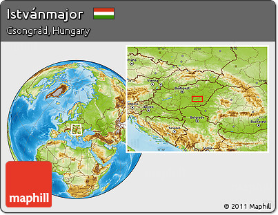 Physical Location Map of Istvánmajor