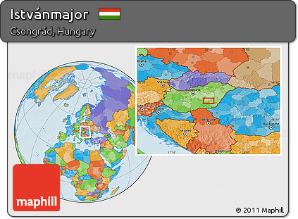 Political Location Map of Istvánmajor