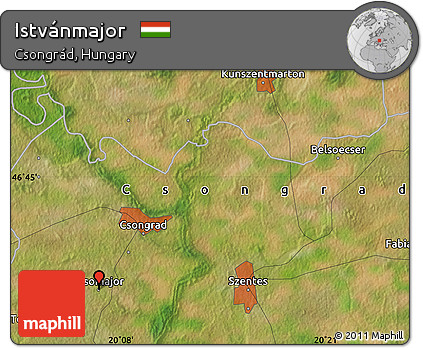 Satellite Map of Istvánmajor