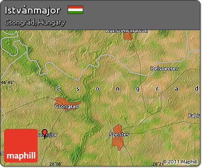 Satellite Map of Istvánmajor