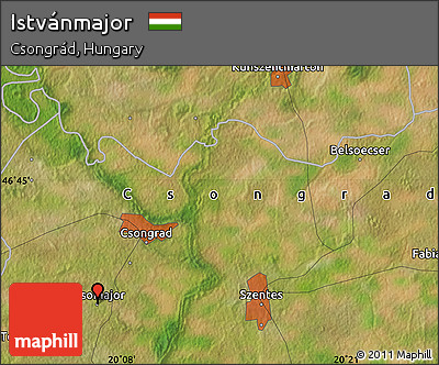 Satellite Map of Istvánmajor