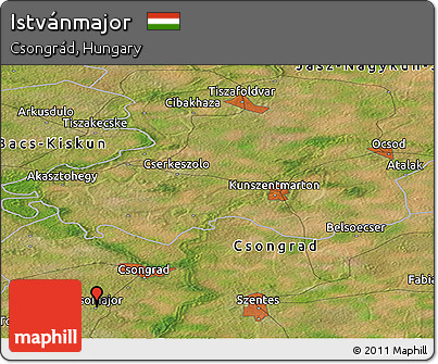 Satellite Panoramic Map of Istvánmajor