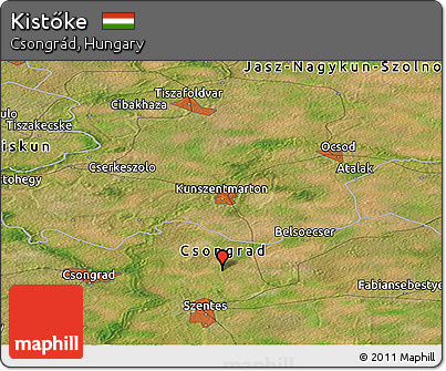 Satellite Panoramic Map of Kistőke