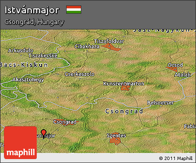 Satellite Panoramic Map of Istvánmajor