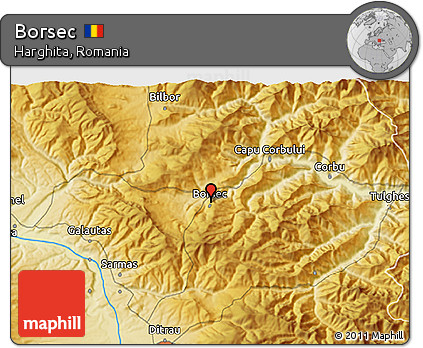 Physical 3D Map of Borsec