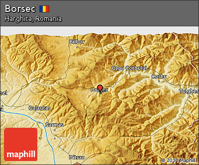 Physical 3D Map of Borsec