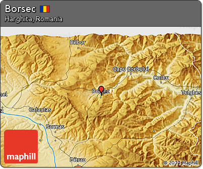 Physical 3D Map of Borsec