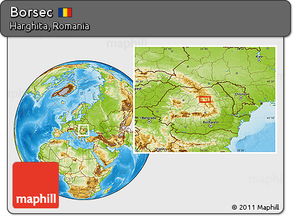 Physical Location Map of Borsec
