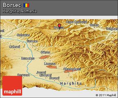 Physical Panoramic Map of Borsec