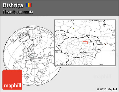 Blank Location Map of Bistriţa