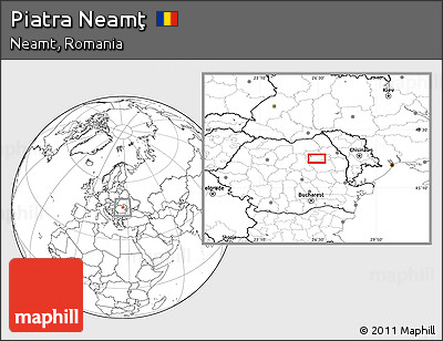 Blank Location Map of Piatra Neamţ