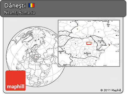 Blank Location Map of Dăneşti
