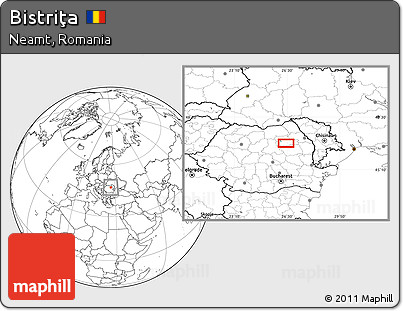 Blank Location Map of Bistriţa