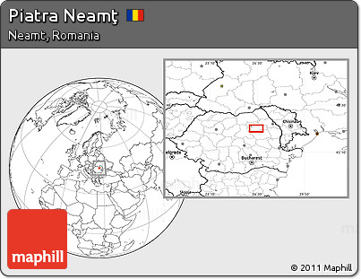 Blank Location Map of Piatra Neamţ