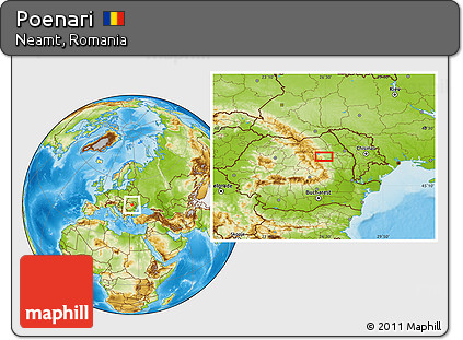 Physical Location Map of Poenari