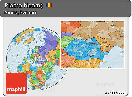 Political Location Map of Piatra Neamţ